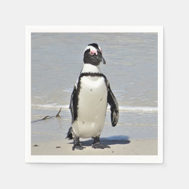Serviette En Papier Papier pingouin Napkin (Devant)