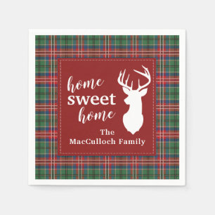 Serviette En Papier Papier plat personnalisé Tartan