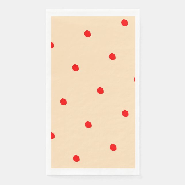 Serviette En Papier Papier pois saturé (Devant)