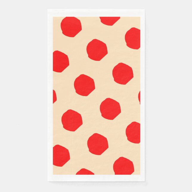 Serviette En Papier Papier pois saturé (Devant)