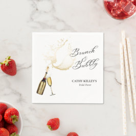 Serviette En Papier Papier pour Baby Shower de Champagne et Brunch