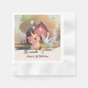 Serviette En Papier Papier pour fête d'anniversaire d'animaux de ferme