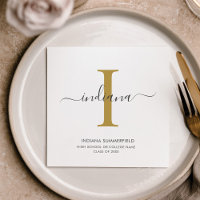 Papier pour fête de fin d'études 2026 Monogramme N