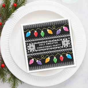 Serviette En Papier Papier pour fête de Noël avec pull moche