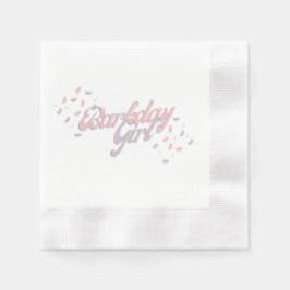 Serviette En Papier Papier pour fille Barkday Napkin