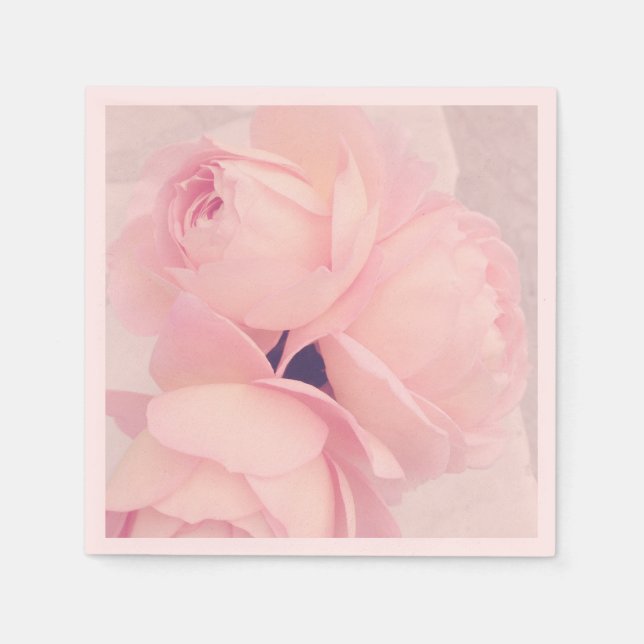 Serviette En Papier Papier rose rose (Devant)