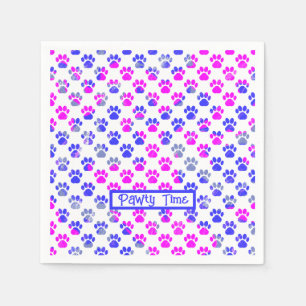 Serviette En Papier Papier rose rose pâle bleu silhouette animale