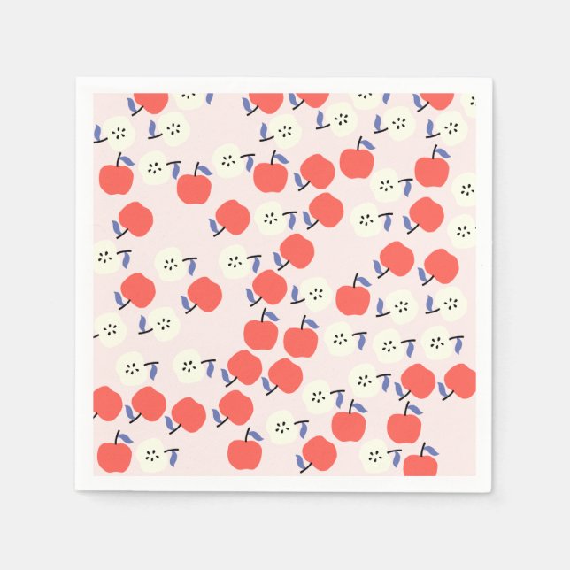 Serviette En Papier Papier rouge Apple (Devant)