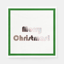 Papier rouge, blanc et vert Napkin