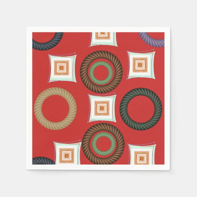 Serviette En Papier Papier serviettes circulaire (Devant)