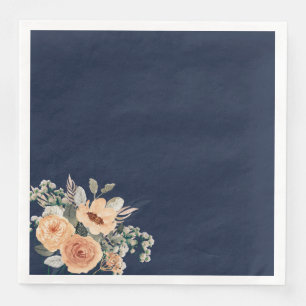 Serviette En Papier Papier serviettes, Elégant bleu floral
