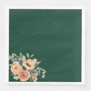 Serviette En Papier Papier serviettes, Elégant vert floral