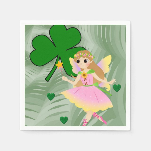 Serviette En Papier Papier serviettes Fée St. Patrick's Day (Devant)