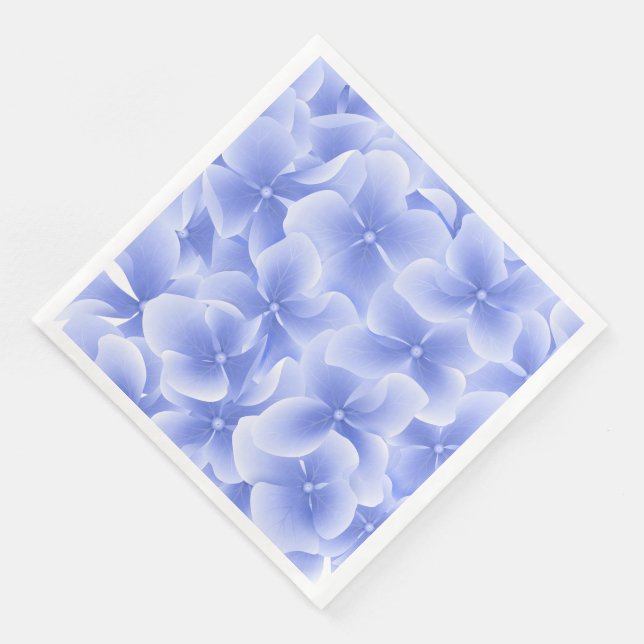 Serviette En Papier Papier serviettes-Hydrangées bleu (Coin)