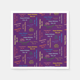 Serviette En Papier Papier serviettes Novembre, 24 Anniversaire