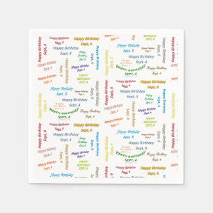 Serviette En Papier Papier serviettes Septembre, 4 Anniversaire