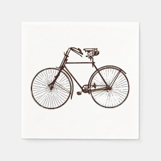 Serviette En Papier papier serviettes vélo blanc brun (Devant)