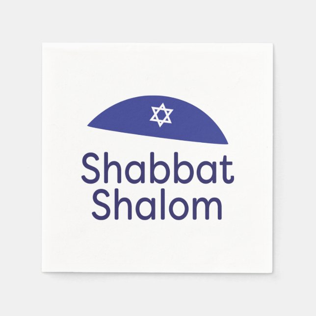 Serviette En Papier Papier Shabbat Shalom (Devant)