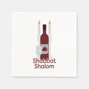 Serviette En Papier Papier Shabbat Shalom