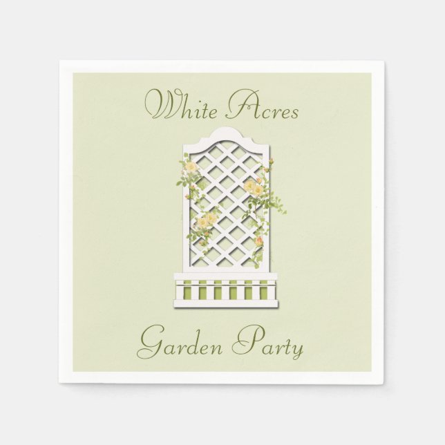 Serviette En Papier Papier Soiree Été Jardin (Devant)