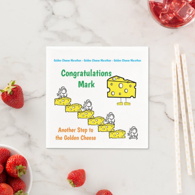 Serviette En Papier Papier, Souris de graduation au fromage d'or (En situation)