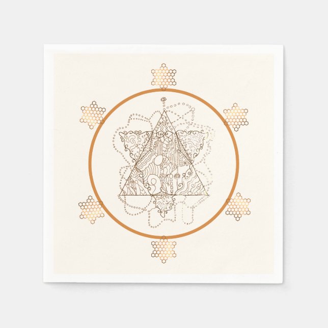 Serviette En Papier Papier Star juif très élégant (Devant)