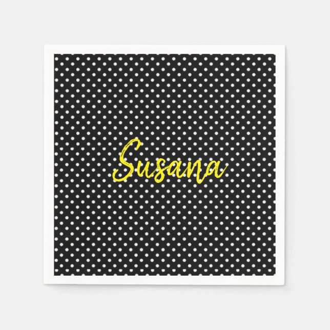Serviette En Papier Papier Susana Polkadot (Devant)