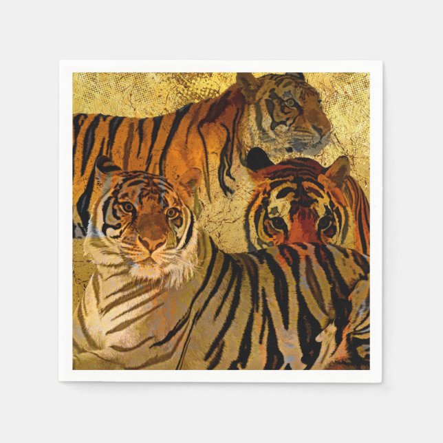 Serviette En Papier Papier tigre Napkin (Devant)