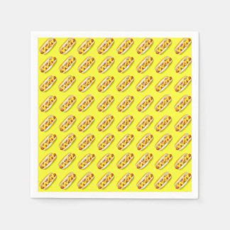 Serviette En Papier Papier Tissu Yellow Hotdog