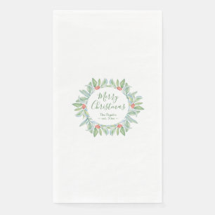 Serviette En Papier Papier vert de Noël Napkin