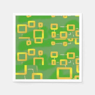 Serviette En Papier Papier vert géométrique Naples