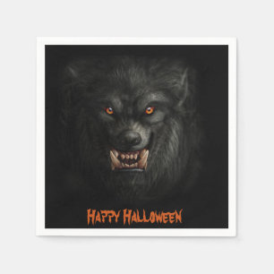 Serviette En Papier Papier Werewolf Halloween effrayant