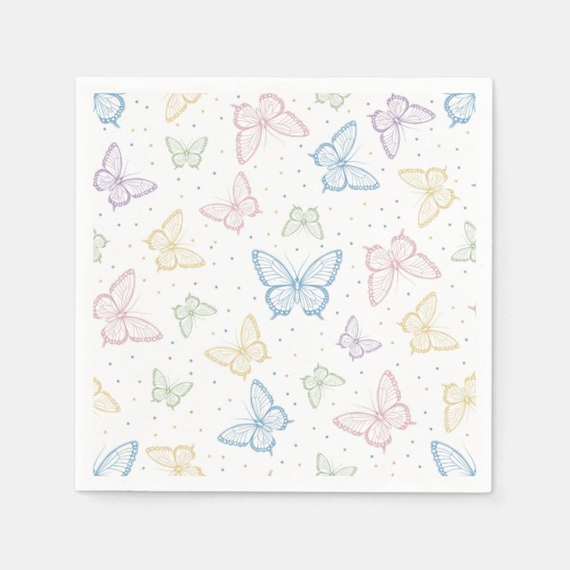 Serviette En Papier Papillon (Devant)