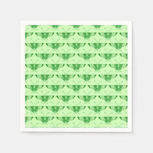 Serviette En Papier Papillon Art Déco stylisé - vert émeraude