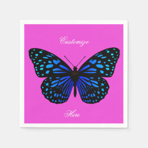 Serviette En Papier Papillon bleu Thunder_Cove