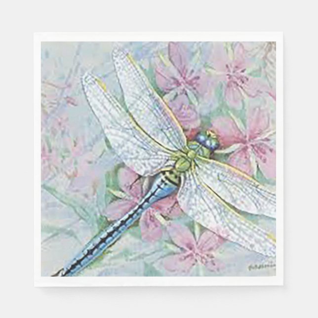 Serviette En Papier « Papillon de la blancheur » (Devant)