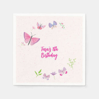 Serviette En Papier Papillon de printemps serviettes d'anniversaire