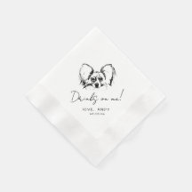 Papillon dessiné à la main boit sur moi Cocktail
