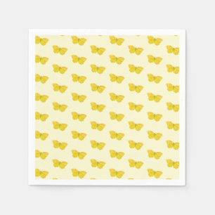 Serviette En Papier Papillon jaune Volant de pierre de taille commune