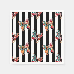 Serviette En Papier Papillon multicolore