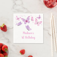 Papillon rose violet Anniversaire