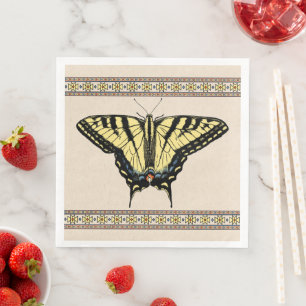 Serviette En Papier Papillon Southwestern jaune Swallowtail