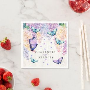 Serviette En Papier Papillons Mariages