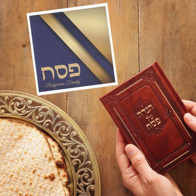 Serviette En Papier Pâque bleu et or (Créateur téléchargé)