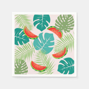 Serviette En Papier Pâques et Feuilles tropicaux