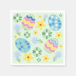Serviette En Papier Pâques florales
