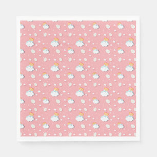 Serviette En Papier Pâques poulets et oeufs Motif papier découpé