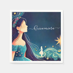 Serviette En Papier Par Dark Fun Star Prom Starry Night Sky Quinceaner