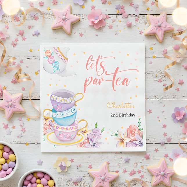 Serviette En Papier Par-tea, anniversaire de thé (Créateur téléchargé)