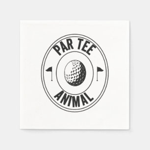 Serviette En Papier Par-Tee Animal drôle golf papa cadeau